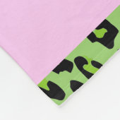 Leopard Print, Zebra Print, Green, Jouw naam Fleece Deken (Hoek)