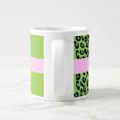 Leopard Print, Zebra Print, Green, Jouw naam Grote Koffiekop (Achterkant)