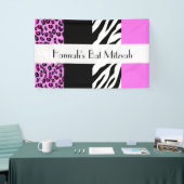 Leopard Print, Zebra Print, Roze, BBT Mitzvah Spandoek (Beurs)