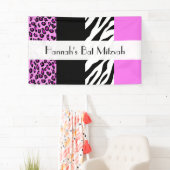 Leopard Print, Zebra Print, Roze, BBT Mitzvah Spandoek (Insitu)