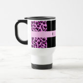 Leopard Print, Zebra Print, Roze, Jouw naam Reisbeker (Links)