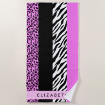 Leopard Print, Zebra Print, Roze, Jouw naam