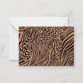 Leopard Print Zebra Streeppatroon Notitiekaartje (Achterkant)