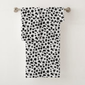 Leopard Print, zwart en wit Bad Handdoek (Insitu)