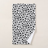 Leopard Print, zwart en wit Bad Handdoek (Handdoek)