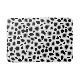 Leopard Print, zwart en wit Badmat