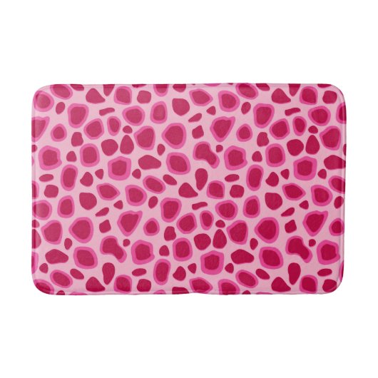 Leopard Print, zwart en wit Badmat (Voorkant)