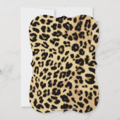 Leopard Print Zwart w / Hot Pink Bow Verjaardagsfe Kaart (Achterkant)
