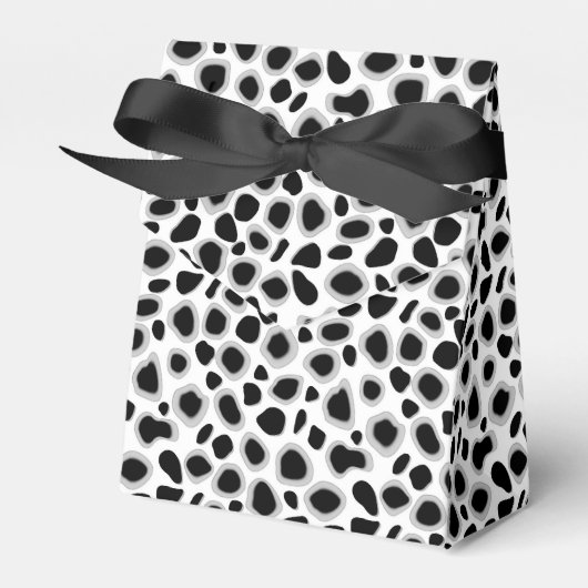 Leopard Print - zwart-wit Bedankdoosjes (Voorkant Zijde)