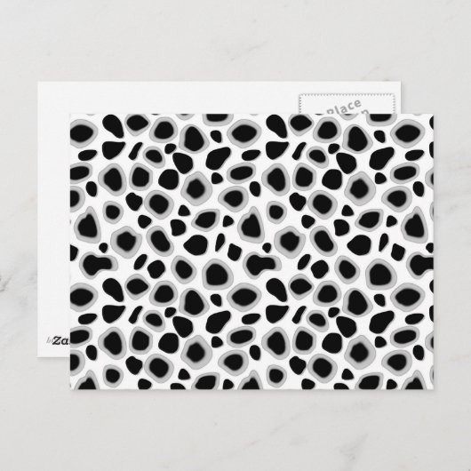Leopard Print - zwart-wit Briefkaart (Voorkant / Achterkant)