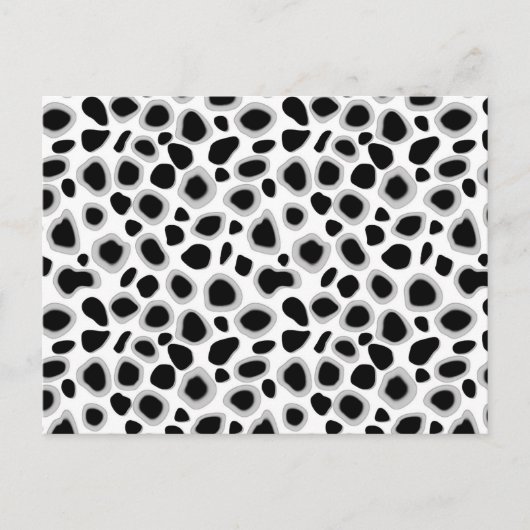 Leopard Print - zwart-wit Briefkaart (Voorkant)