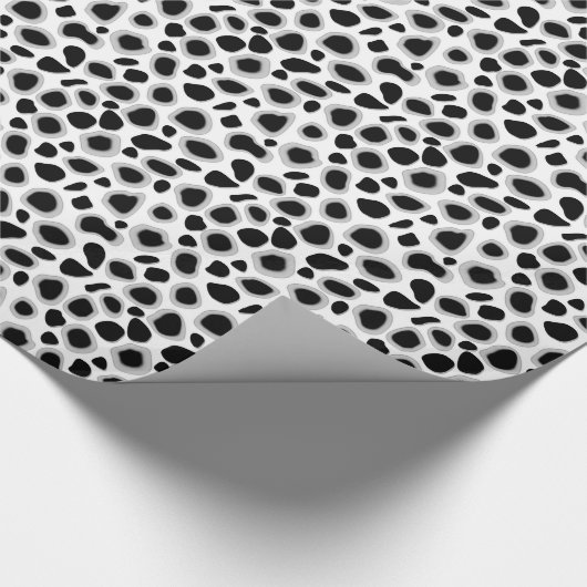 Leopard Print - zwart-wit Cadeaupapier (Hoek)