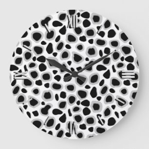 Leopard Print - zwart-wit Grote Klok