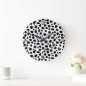 Leopard Print - zwart-wit Grote Klok (Huis)
