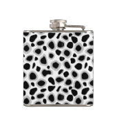 Leopard Print - zwart-wit Heupfles (Achterkant)