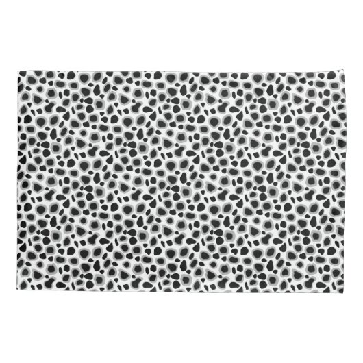 Leopard Print - zwart-wit Kussensloop (Achterkant)