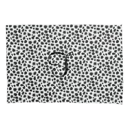 Leopard Print - zwart-wit Kussensloop (Voorkant)