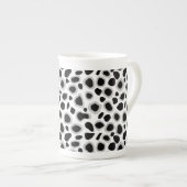 Leopard Print - zwart-wit Porselein Kop (Voorkant rechts)