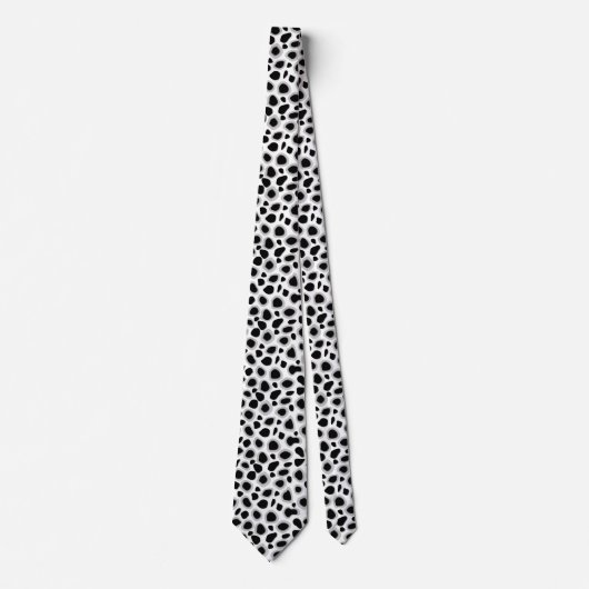 Leopard Print - zwart-wit Stropdas (Voorkant)