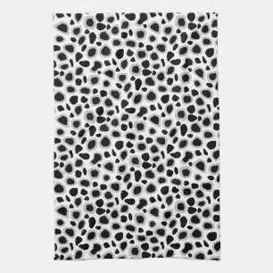 Leopard Print - zwart-wit Theedoek
