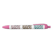 Leopard Print Zwarte Inkt Pen (Bovenkant)