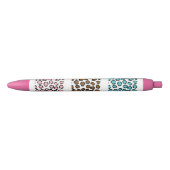 Leopard Print Zwarte Inkt Pen (Voorkant)