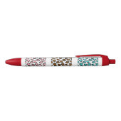 Leopard Print Zwarte Inkt Pen (Bovenkant)