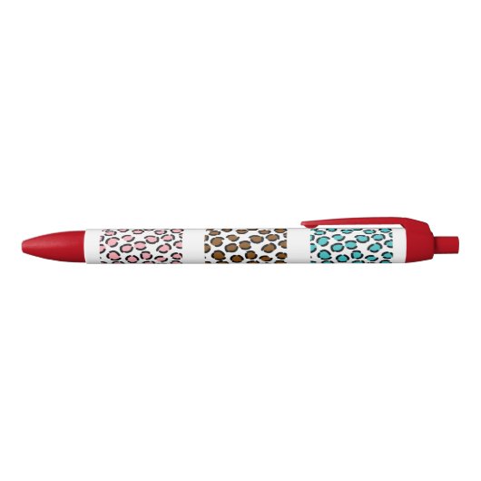 Leopard Print Zwarte Inkt Pen (Bovenkant)