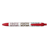 Leopard Print Zwarte Inkt Pen (Achterkant)