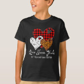 Leopard Pset Print Heart Valentijn Love Nooit T-shirt (Voorkant)