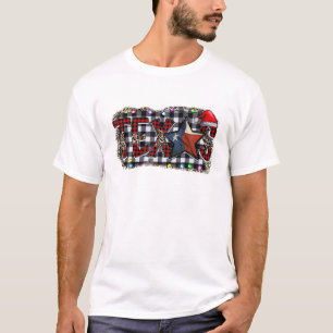 Leopard Pset Print Texas Merry kerst T-shirt