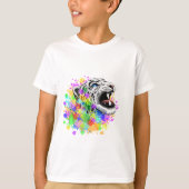 Leopard Psychedelic Paint Splats T-shirt (Voorkant)