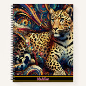 Leopard Pulse: Levendig Oerwoud Verrukking Notitieboek (Voorkant)