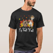 Leopard Pumpkin Falling It's Fall Y'all Yellow Bea T-shirt (Voorkant)