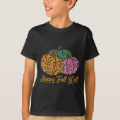 Leopard Pumpkin Happy Herfst Yall Autumn Pumpkin Z T-shirt (Voorkant)