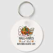 Leopard Pumpkin Herfst Vibes and that Infusie Nurs Sleutelhanger (Voorkant)