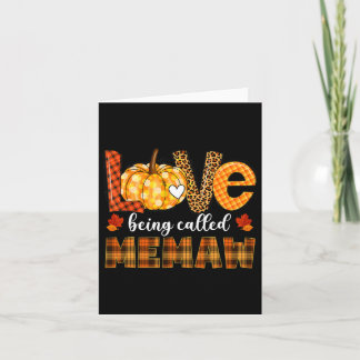 Leopard Pumpkin Love heet Memaw Herfst Dank Kaart