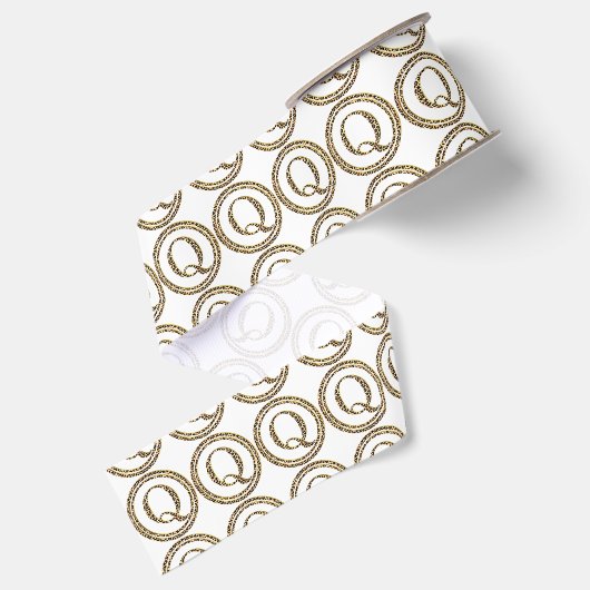 Leopard Q Grosgrain Lint (Achterkant)