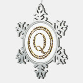 Leopard Q Tin Sneeuwvlok Ornament (Rechts)