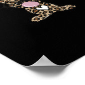 Leopard Rabbit Bunny Bblastabel Gum Paasdag Poster (Hoek)