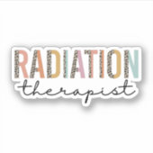 Leopard Radiation Therapist, Rad Therapy Afstudeer Sticker (Voorkant)
