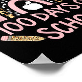Leopard Rainbow 100ste schooldag, 100 dagen SC Poster (Hoek)