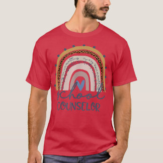 Leopard Rainbow 1e dag School Co. T-shirt