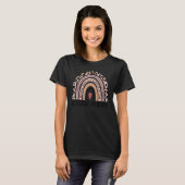 Leopard Rainbow Assistant Principal Teacher Back T T-shirt (Voorkant volledig)