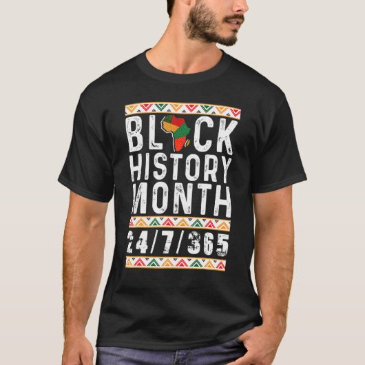 Leopard Rainbow Blackity Black History Maandag Afr T-shirt (Voorkant)