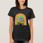 Leopard Rainbow Easter Bunny Easter Drive Monster T-shirt (Voorkant)