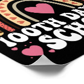 Leopard Rainbow Happy 100th Day School Cute 100 Da Poster (Hoek)