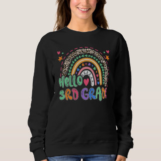 Leopard Rainbow Hello 3rd Grade Teacher  Back To S Trui