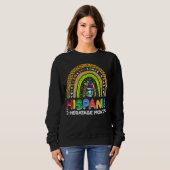Leopard Rainbow Hispanic Heritage Month All Counte Trui (Voorkant volledig)