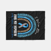 Leopard Rainbow I Draag-blauw voor mijn neefje Dia Fleece Deken (Voorkant (Horizontaal))